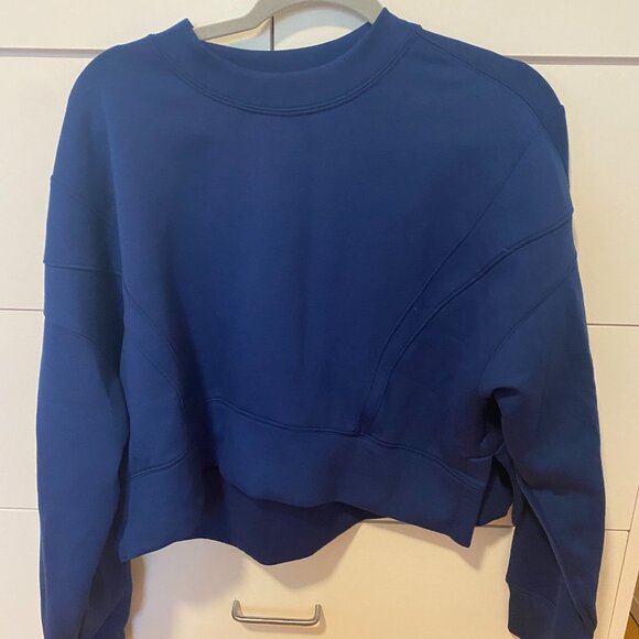 abercrombie cropped blue sweatshirt - Picture 1 of 2